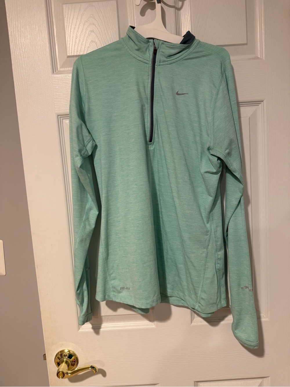 Nike Light Teal Quarter-Zip Performance Pullover